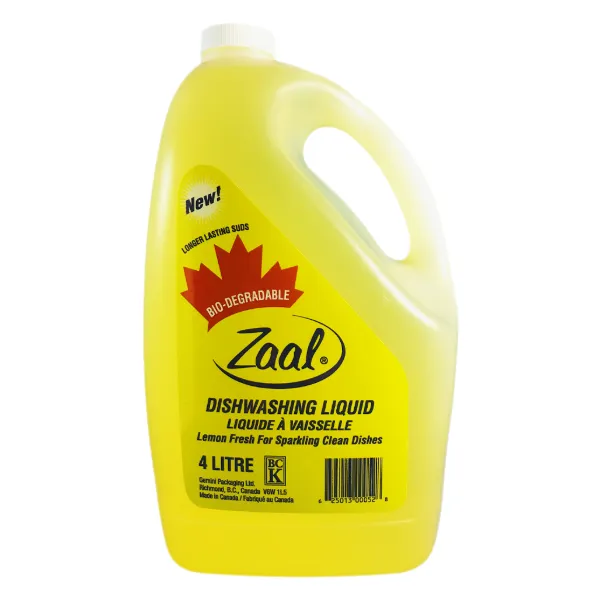 Dish Soap - Liquid Zaal Lemon Scent 4L JUG
