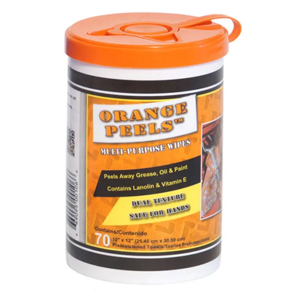 Cleaner - Orange Peels® Multi-Purpose Pre-Moistened Wipes 20106 10IN x 12IN 70 WIPES/CAN 6/CS