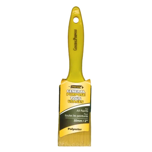 Flat Brush - Polyester General Purpose Yellow B250 50MM x 57MM 14MM 12/PK 200/CS