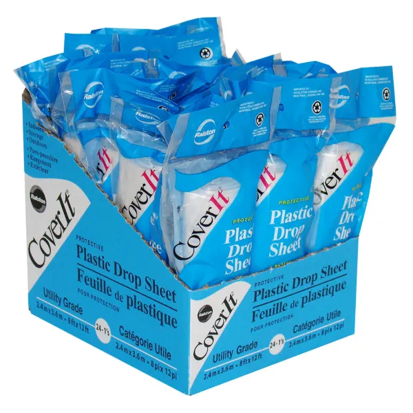 Drop Sheet - Plastic Cover It® Clear 33100 8FT x 12FT Utility Grade 24/BX