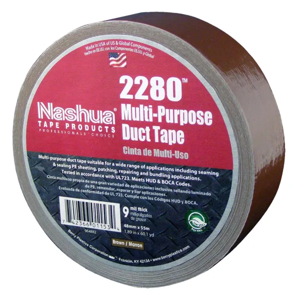 Cloth Duct Tape - Polyethylene Coated Brown 2280 48MMx55M 9MIL 24/CS