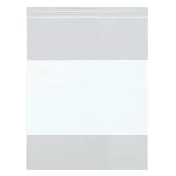 Bags - Reclosable White Block ZL2 9IN x 12IN 2MIL 1000/BX 2M/CS