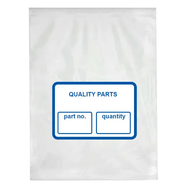 Bags Poly - Parts Clear/White & Blue Block PPB 9INx12IN 2MIL 1000/BX