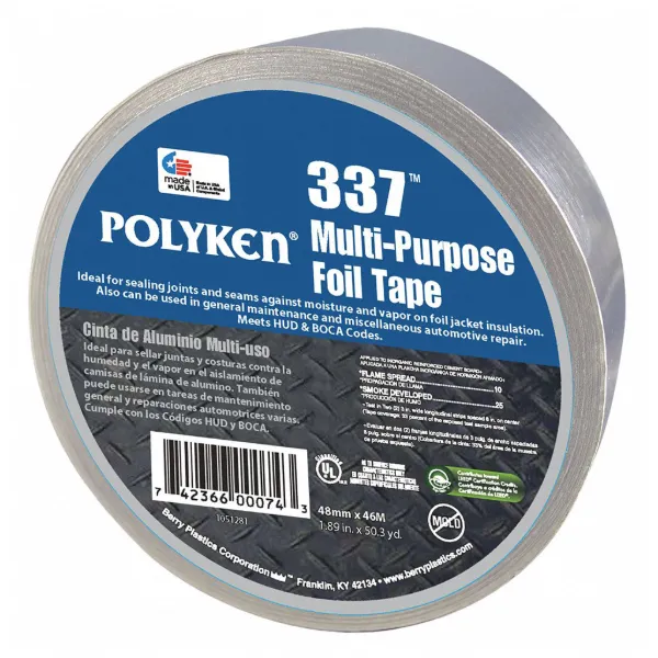 Foil Tape - Aluminum Multi-Purpose Silver 337 48MMx46M 3.7MIL 24/CS