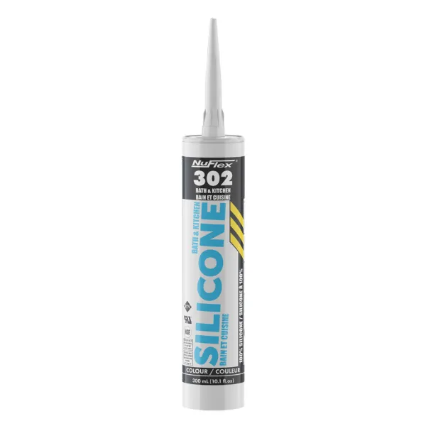 Sealant - NuFlex® Bath & Kitchen White 302BK 300ML CARTRIDGE 12/CS