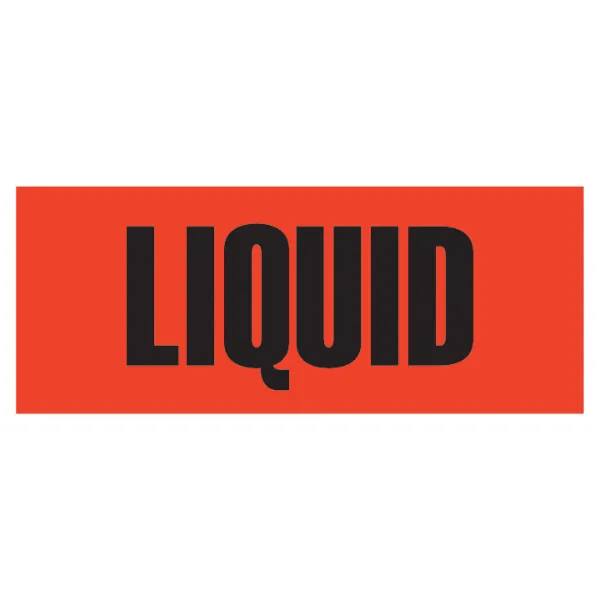 Labels - "Liquid" Black/Neon Red P-193 2IN x 5IN 500/RL