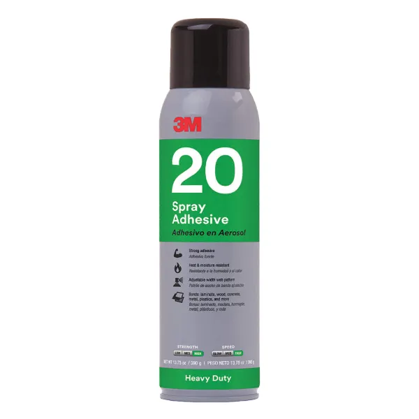 Spray Adhesive - Heavy Duty Clear 20 13.8OZ CAN 12/CS
