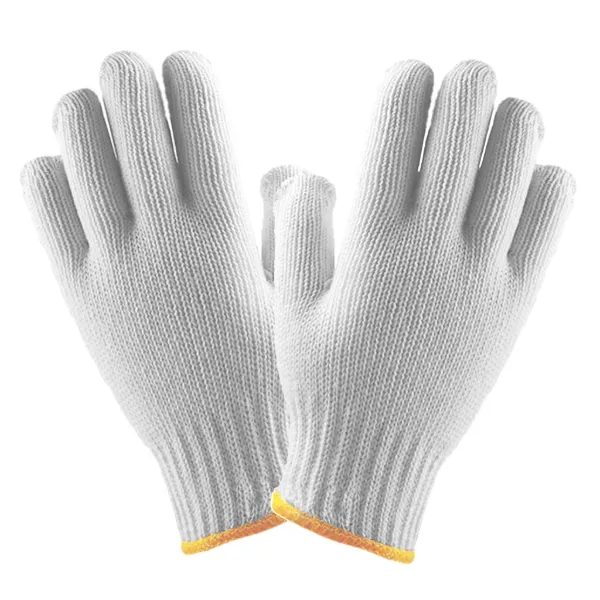 Gloves - Poly Cotton String Knit White 46I-TS700 Medium 12PR/PK 360/CS