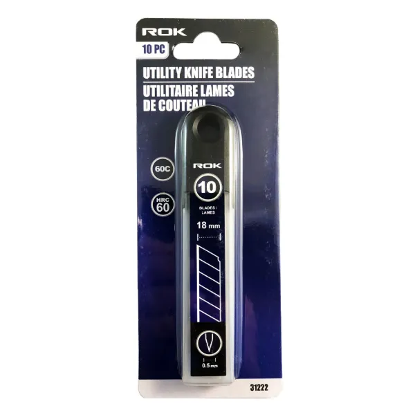 Blades - Standard Duty Snap-Off Silver 31222 18MM 10/PK 12/BX