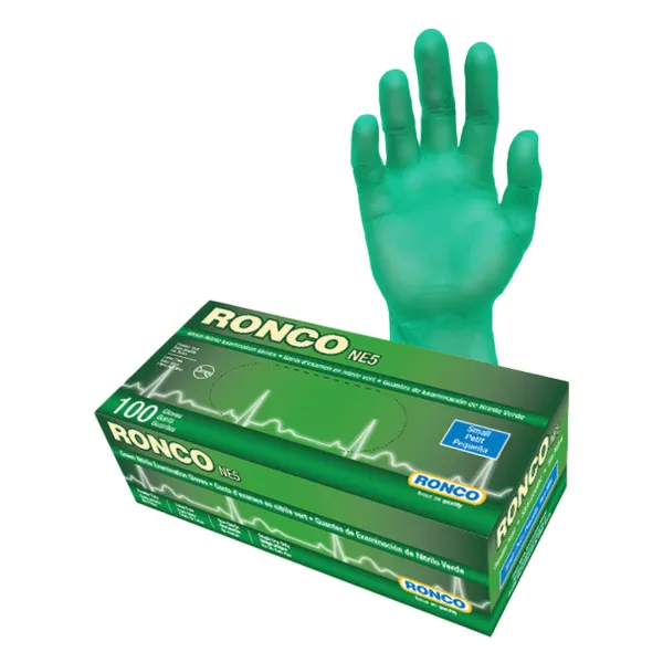 Gloves - Nitrile Examination Powder Free Green NE5 5MIL 995XX 2X-Large 90/BX 10/CS