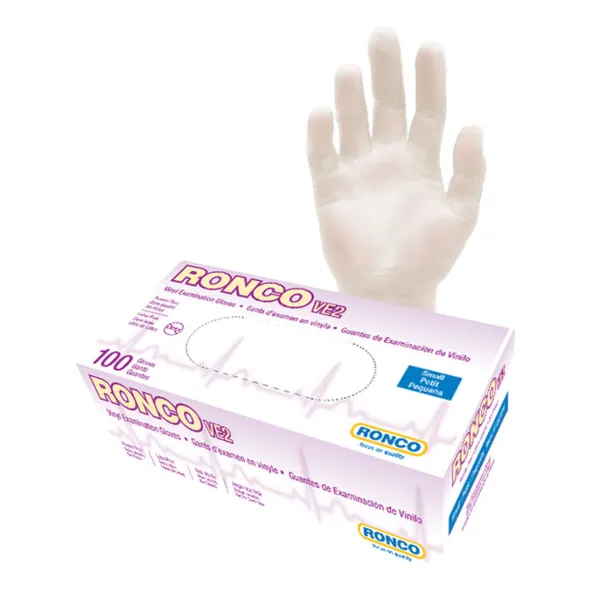 Gloves - Vinyl Disposable Examination Clear VE2 4MIL 1253PF X-Large 100/BX 10/CS