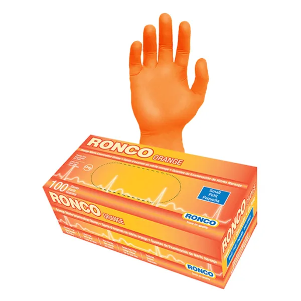 Gloves - Nitrile Examination Powder Free Orange 948 4.5MIL Large 100/BX 10/CS