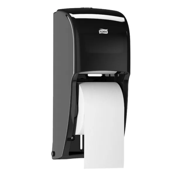 Toilet Paper Dispenser - Twin Black 555628 - T26 6.3INx14.2IN 1/BX
