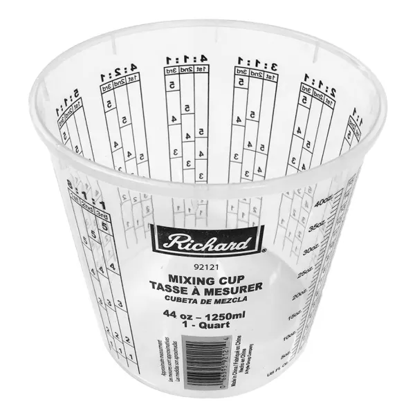 Measuring Bucket Graduated Plastic Clear 92121 1 Quart 96/CS
