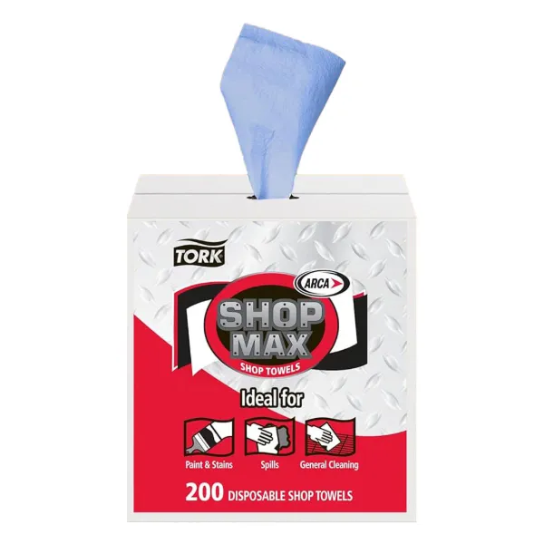 Wipers - ShopMax Heavy Duty Centrefeed Paper Towels Blue 450337 9IN x 13IN 200 SHEETS/BX 4/CS