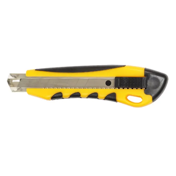 Utility Knife - Heavy Duty Rubber Grip Auto-Lock Asst Colors Yellow/Blue/Red K000457 24/PK 144/BX