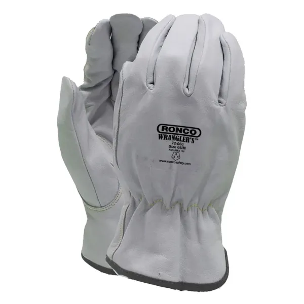 Gloves - Wrangler™ Goatskin Leather Unlined Drivers White 72-060 X-Large Size 10 6/PK 72/CS